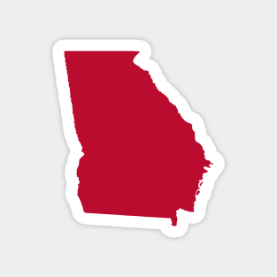 Bulldog Red Georgia Sticker